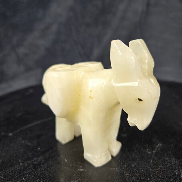 Hand Carved Onyx Donkey Burro Figurine Decor Accents Vintage - Picture 6 of 14